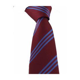 Brianze TS-2 Bordo Mavi Çizgili Kravat