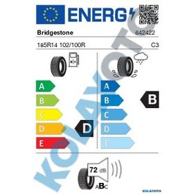 Bridgestone 185R14C 102/100R R660 Duravis Yaz Lastiği