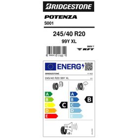 Bridgestone 245/40 R20 99Y RFT Potenza S001 Yaz Lastiği 2024