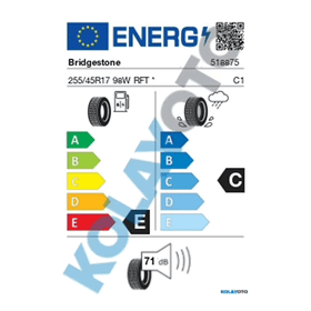 Bridgestone 255/45 R17 98W Potenza S001 RFT Yaz Lastiği 2022