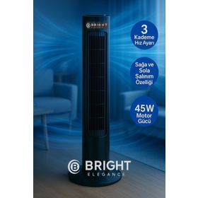 Bright BE-4129 Elegance 29 Kule Tipi Siyah Vantilatör