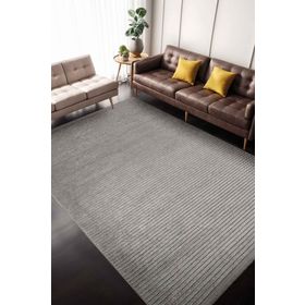 BrillaHome Leona LN0101 100x200 cm Gri Kaymaz Taban Şönil Dokuma Halı