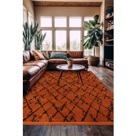 BrillaHome Sierra 160x230 cm Kiremit Kaymaz Şönil Taban Halı