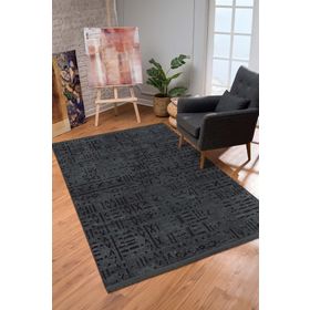 BrillaHome Sierra-2 80x150 cm Antrasit Kaymaz Şönil Taban Halı