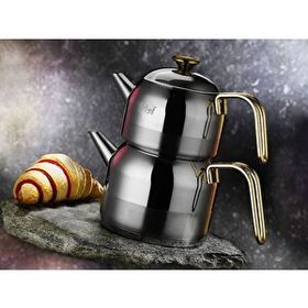 Brillant CY-5866 Mira Orta Mini Gold Kulp Çaydanlık