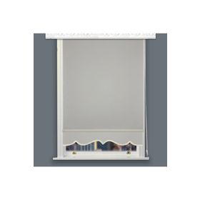 Brillant Etek Dilimli İthal Kalın Kumaş 100x200 cm Beyaz Stor Perde
