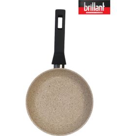 Brillant Lüks Granit 18 cm Krem Tava Yanmaz Yapışmaz Tava