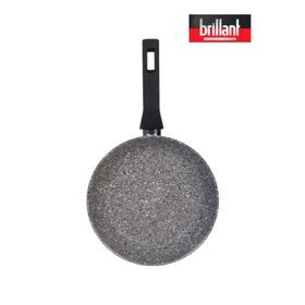 Brillant Lüks Granit 26 cm Gri Tava Yanmaz Yapışmaz Tava
