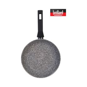 Brillant Lüks Granit Gri 28 cm Tava Yanmaz Yapışmaz Tava