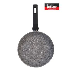 Brillant Lüks Granit Gri 28 cm Tava Yanmaz Yapışmaz Tava