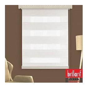 Brillant Pliseli Ekru Zebra 200x260 cm Stor Perde