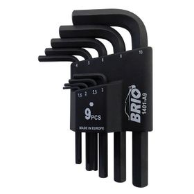 Brio 9 Parça Kısa 1,5-10 mm Allen Anahtar Seti