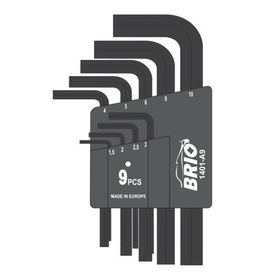 Brio 9 Parça Kısa 1,5-10 mm Allen Anahtar Seti