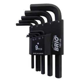 Brio 9 Parça Kısa 1,5-10 mm Allen Anahtar Seti