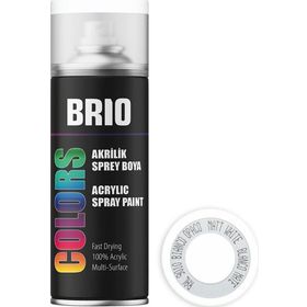 Brio Akrilik Beyaz Mat B9010M 400 ml Sprey Boya