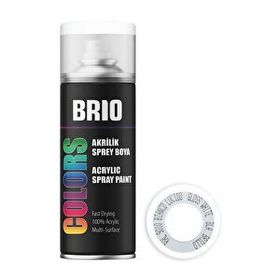 Brio Akrilik Beyaz Parlak B9010 400 ml Sprey Boya