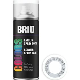 Brio Akrilik Beyaz Parlak B9010 400 ml Sprey Boya
