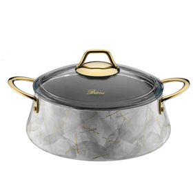 Brioni Marble 7 Parça Mermer Tencere Tava Seti
