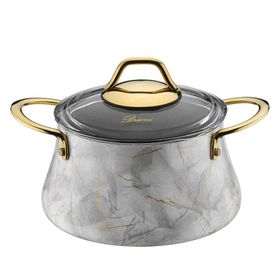 Brioni Marble 7 Parça Mermer Tencere Tava Seti