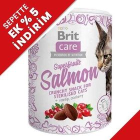 Brit Care 100 gr Cat Snack Superfruits Salmon Somon Kuşburnu Yaban Mersini Tahılsız Kedi Ödülü