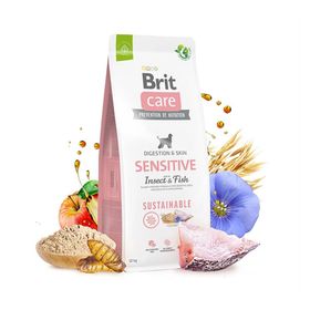 Brit Care 12 kg Sustainable Sensitive Balık Böcek Proteinli Yetişkin Köpek Maması