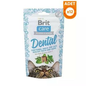 Brit Care 12x50 gr Dental Hindili Kedi Bisküvisi