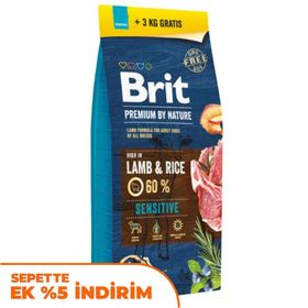 Brit Care 15+3 kg Premium Sensitive Lamb Kuzu Etli Hassas Yetişkin Köpek Maması