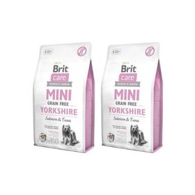 Brit Care 2x2 kg Mini Tahılsız Yorkshire Somon ve Tuna Balıklı Küçük Irk Köpek Maması
