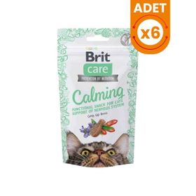 Brit Care 6x50 gr Snack Calming Sakinleştirici Etkili Kedi Ödül Maması