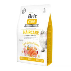 Brit Care Haircare Hipoalerjenik 2 kg Deri ve Tüy Sağlığı için Tavuklu ve Somonlu Tahılsız Yetişkin Kedi Maması