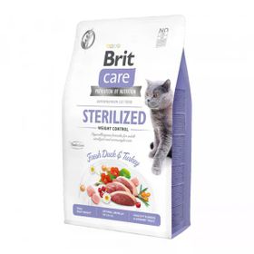Brit Care Hipoalerjenik 2 kg Kilo Kontrolü için Ördekli ve Hindili Tahılsız Kısırlaştırılmış Kedi Maması