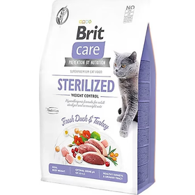 Brit Care Hipoalerjenik Kilo Kontrolü Ördekli Tahılsız 2 kg Kısırlaştırılmış Kedi Maması