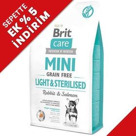 Brit Care Mini Light Kısırlaştırılmış Küçük Irk Tahılsız Köpek Maması 2 kg + Temizlik Mendili