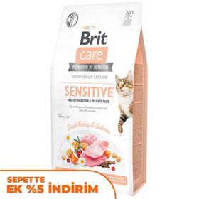 Brit Care Sensitive 7 kg Hindi ve Somon Etli Hassas Tahılsız Kedi Maması