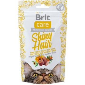 Brit Care Shiny Hair 50 gr Somonlu Tüy Sağlığı İçin Kedi Ödülü
