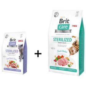 Brit Care Sterilized Urinary Tavuklu 7 kg + Sterilized Weight Control Tahılsız Ördekli 2 kg Kuru Kedi Maması