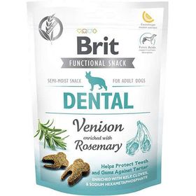 Brit Snack Dental Geyik ve Biberiye Ağız ve Diş Sağlığı Tahılsız 150 gr Köpek Ödülü