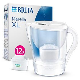 BRITA 3.5 Lt 3.5 Lt Beyaz Marella XL 12x Maxtra Pro Filtreli Su Arıtma Sürahisi