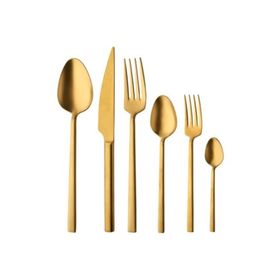 Brondoff 24 Parça Mat Gold Titanyum Çatal Kaşık Takımı