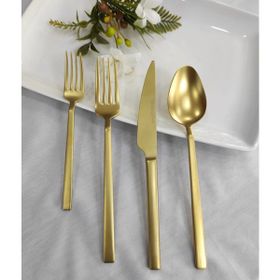 Brondoff 24 Parça Mat Gold Titanyum Çatal Kaşık Takımı