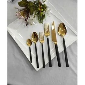Brondoff 90 Parça 12 Kişilik Stayle Siyah Titanyum Gold Çatal Kaşık Bıçak Servis Seti