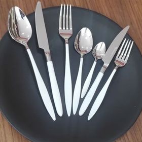 Brondoff Carmen 42 Parça 6 Kişilik Beyaz Çatal Kaşık Bıçak Seti