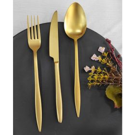 Brondoff Carmen Brondoff 18 Parça Mat Gold Titanyum Çatal Kaşık Seti