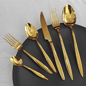 Brondoff Gold 36 Parça Titanyum Çatal Kaşık Takımı