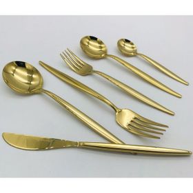 Brondoff Lizbon 36 Parça Titanyum Gold Çatal Kaşık Bıçak Seti