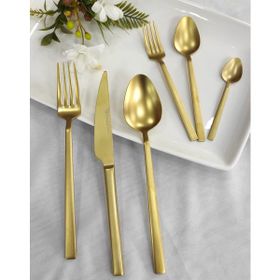 Brondoff Stayle 36 Parça Mat Gold Titanyum Çatal Kaşık Seti