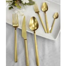 Brondoff Stayle Gold 12 Kişilik Titanyum Çatal Kaşık Bıçak Seti