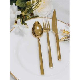 Brondoff Stayle Gold Titanyum 60 Parça 12 Kişilik Çatal Kaşık Bıçak Seti