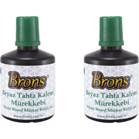 Brons 2 Adet 100 cc Beyaz Tahta Kalemi Mürekkebi