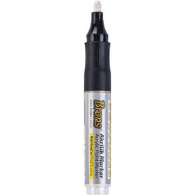 Brons 4 mm Beyaz Akrilik Kartuşlu Marker Kalem